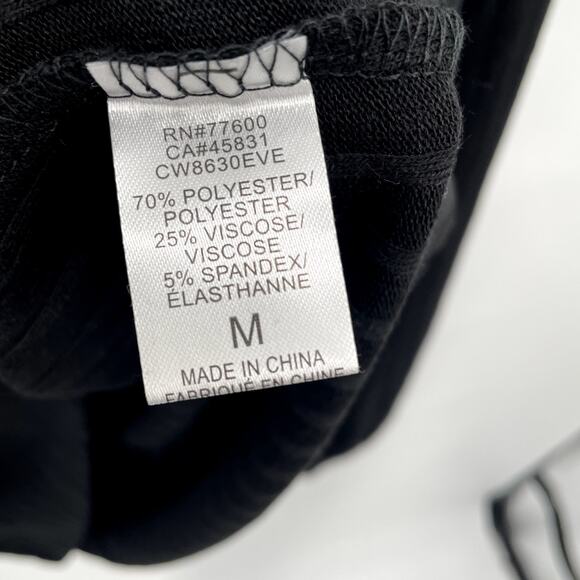 CHASER x EVEREVE NWT Black Ribbed Cutout Mock Neck Long Sleeve Top // M - Picture 9 of 11